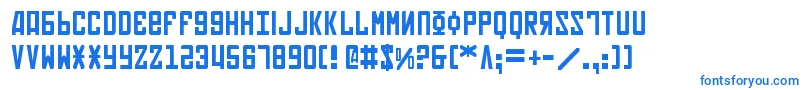 フォントSoviet – 白い背景に青い文字