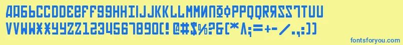 Soviet Font – Blue Fonts on Yellow Background