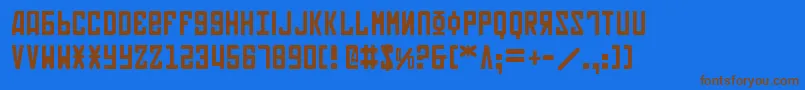 Soviet Font – Brown Fonts on Blue Background