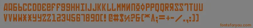 Soviet Font – Brown Fonts on Gray Background