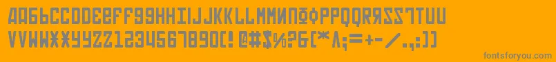 Soviet Font – Gray Fonts on Orange Background