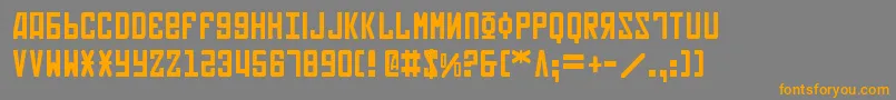Soviet Font – Orange Fonts on Gray Background