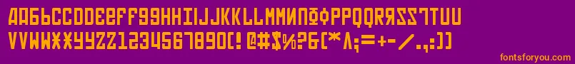 Soviet Font – Orange Fonts on Purple Background