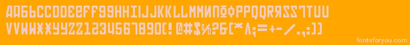 Soviet Font – Pink Fonts on Orange Background