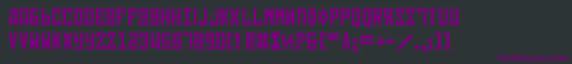 Soviet-Schriftart – Violette Schriften auf schwarzem Hintergrund