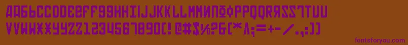 Soviet Font – Purple Fonts on Brown Background