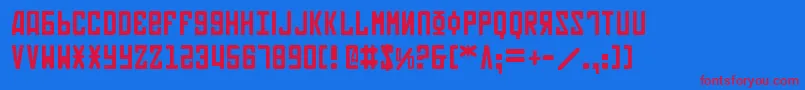 Soviet Font – Red Fonts on Blue Background