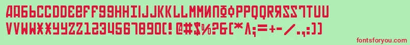 Soviet Font – Red Fonts on Green Background