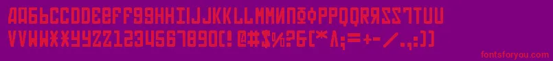 Soviet Font – Red Fonts on Purple Background