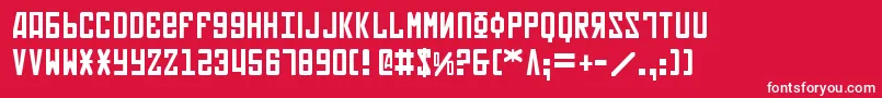 フォントSoviet – 赤い背景に白い文字