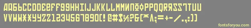 Soviet Font – Yellow Fonts on Gray Background