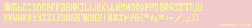 Soviet Font – Yellow Fonts on Pink Background