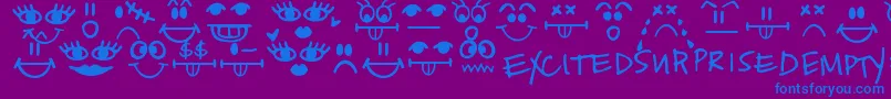 Todayifeel Font – Blue Fonts on Purple Background
