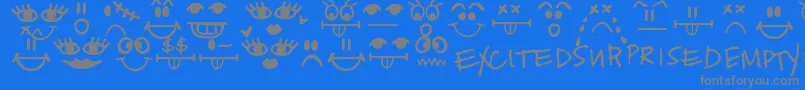 Todayifeel Font – Gray Fonts on Blue Background