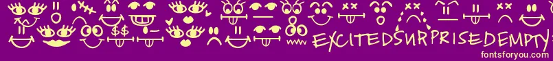 Todayifeel Font – Yellow Fonts on Purple Background