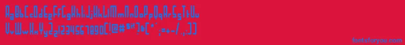 MaiTai Font – Blue Fonts on Red Background