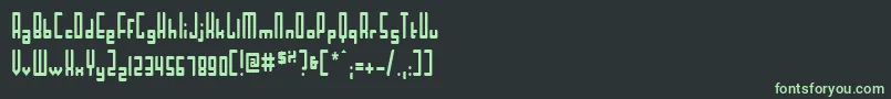 フォントMaiTai – 黒い背景に緑の文字