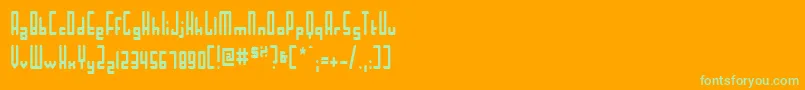 MaiTai Font – Green Fonts on Orange Background