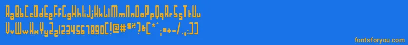 MaiTai-Schriftart – Orangefarbene Schriften auf blauem Hintergrund
