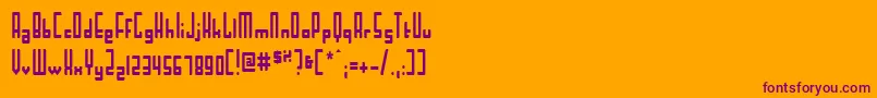 フォントMaiTai – オレンジの背景に紫のフォント