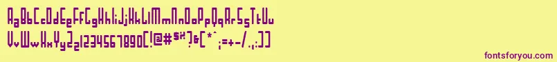 MaiTai-Schriftart – Violette Schriften auf gelbem Hintergrund