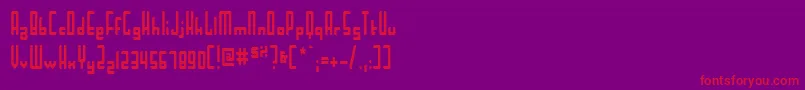 フォントMaiTai – 紫の背景に赤い文字
