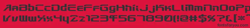 fuente MechanicalWorks – Fuentes Negras Sobre Fondo Rojo