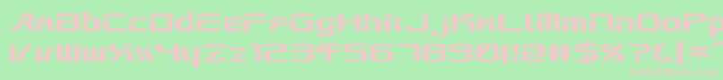 MechanicalWorks-fontti – vaaleanpunaiset fontit vihreällä taustalla