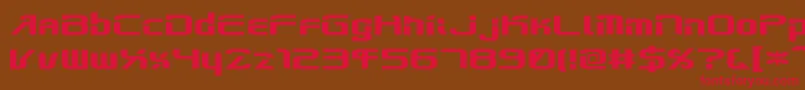 MechanicalWorks Font – Red Fonts on Brown Background