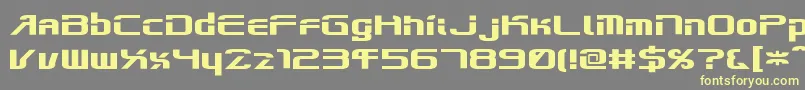 Шрифт MechanicalWorks – жёлтые шрифты на сером фоне