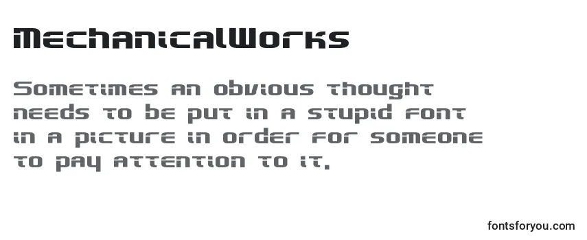 Review of the MechanicalWorks Font