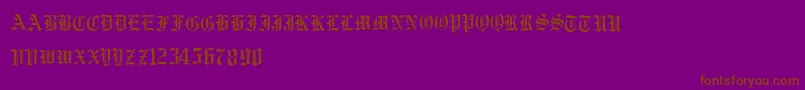 Vorname Font – Brown Fonts on Purple Background