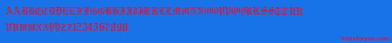 Vorname Font – Red Fonts on Blue Background