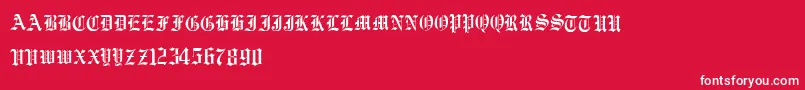 Vorname Font – White Fonts on Red Background