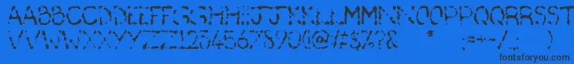 Deafas Font – Black Fonts on Blue Background