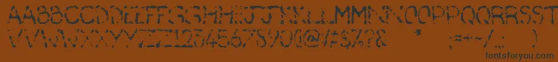 Шрифт Deafas – чёрные шрифты на коричневом фоне