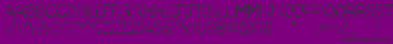 Czcionka Deafas – czarne czcionki na fioletowym tle