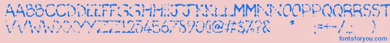 Deafas Font – Blue Fonts on Pink Background