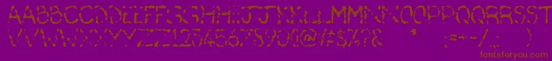 Deafas Font – Brown Fonts on Purple Background