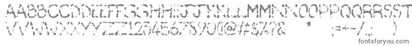 フォントDeafas – 白い背景に灰色の文字