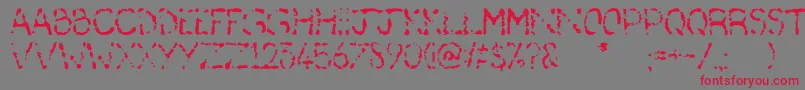 More about Deafas Font Deafas Font – Red Fonts on Gray Background