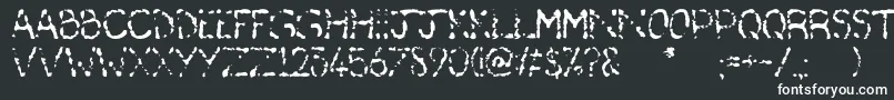 フォントDeafas – 黒い背景に白い文字