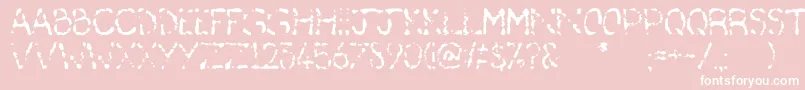 Deafas Font – White Fonts on Pink Background