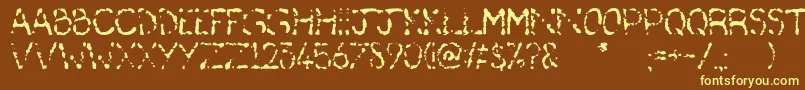 Deafas Font – Yellow Fonts on Brown Background