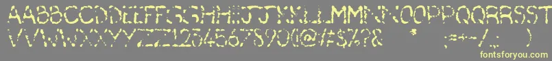 Czcionka Deafas – żółte czcionki na szarym tle