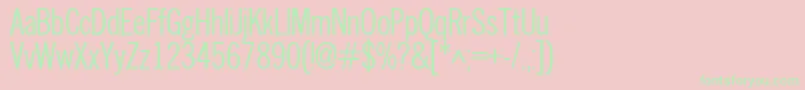 Newscondensed Font – Green Fonts on Pink Background