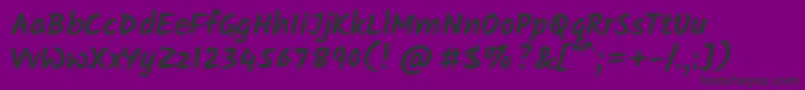 KalamBold Font – Black Fonts on Purple Background