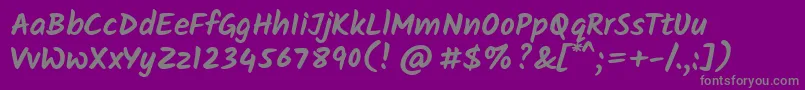KalamBold Font – Gray Fonts on Purple Background
