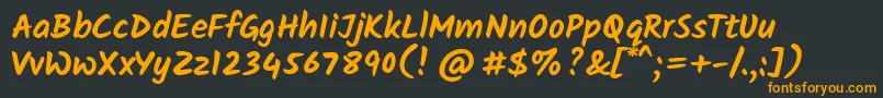 KalamBold Font – Orange Fonts on Black Background