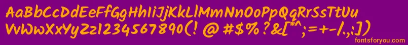 KalamBold Font – Orange Fonts on Purple Background
